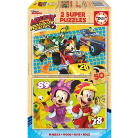 Educa Mickey Mouse 2x50 Parça Ahşap Puzzle
