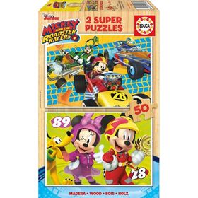Educa Mickey Mouse 2x50 Parça Ahşap Puzzle