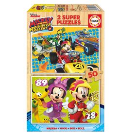 Educa Mickey Mouse 2x50 Parça Ahşap Puzzle