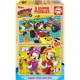 Educa Mickey Mouse 2x50 Parça Ahşap Puzzle