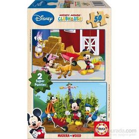 Educa Mickey Mouse 2x50 Parça Ahşap Puzzle