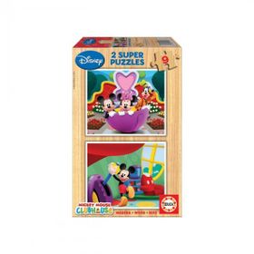 Educa Mickey Mouse Club House Çocuk 2X9 Parça Puzzle