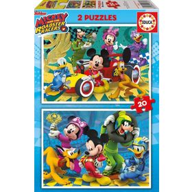 Educa Mickey Roadster Racers 2x20 Parça Karton Puzzle