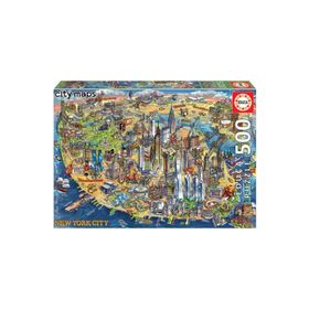 Educa New York Şehir Haritası 500 Parça Puzzle