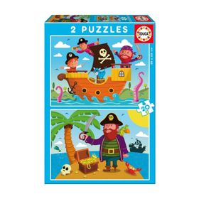 Educa Pirates 2 X 20 Parça Karton Puzzle