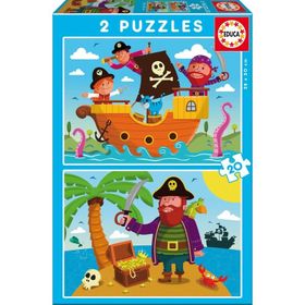 Educa Pirates 2 X 20 Parça Karton Puzzle