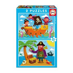 Educa Pirates 2 X 20 Parça Karton Puzzle