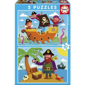 Educa Pirates 2 X 20 Parça Karton Puzzle