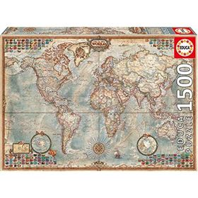 Educa Political Map Of The World 1500 Parça Puzzle