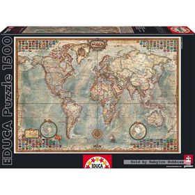 Educa Political Map Of The World 1500 Parça Puzzle
