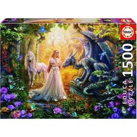 Educa Puzzle 1500 parça Dragon Prences &Unıcorn