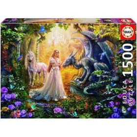 Educa Puzzle 1500 parça Dragon Prences &Unıcorn