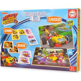 Educa Super Pack 4 In 1 Mickey and The Roadster Racers Çocuk Puzzle