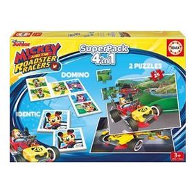 Educa Super Pack 4 In 1 Mickey and The Roadster Racers Çocuk Puzzle
