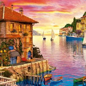 Educa The Mediterranean Harbour Dominic Davison 5000 Parça Puzzle