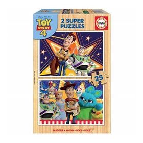 Educa Toy Story 4 2x25 Parça Ahşap Puzzle