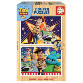 Educa Toy Story 4 2x25 Parça Ahşap Puzzle