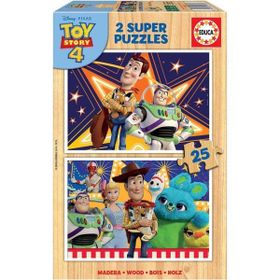 Educa Toy Story 4 2x25 Parça Ahşap Puzzle
