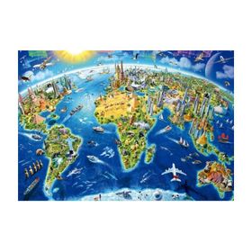 Educa World Landmarks Globe 2000 Parça Puzzle
