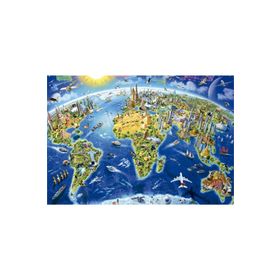Educa World Landmarks Globe 2000 Parça Puzzle