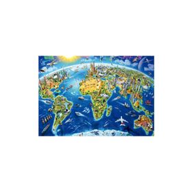 Educa World Landmarks Globe 2000 Parça Puzzle