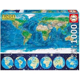 Educa World Map 1000 Parça Puzzle