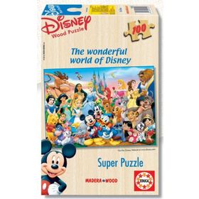 Educa World of Disney 100 Parça Ahşap Puzzle