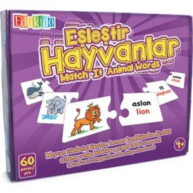 Edukido Eşleştir Hayvanlar Mukavva Puzzle