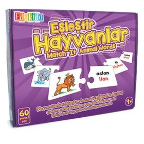 Edukido Eşleştir Hayvanlar Mukavva Puzzle