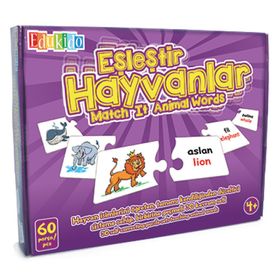 Edukido Hayvanlar EDU-1009 Mukavva Puzzle