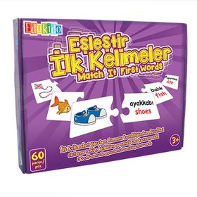 Edukido İlk Kelimeler EDU-1015 Mukavva Puzzle