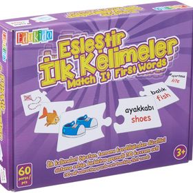 Edukido İlk Kelimeler EDU-1015 Mukavva Puzzle