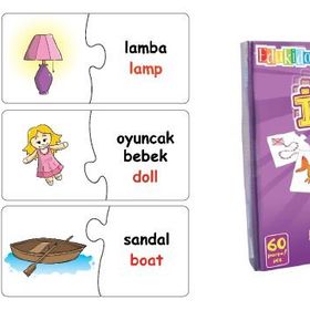 Edukido İlk Kelimeler EDU-1015 Mukavva Puzzle