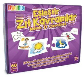 Edukido Rakamlar Zıt Kavramlar EDU-1012 Mukavva Puzzle