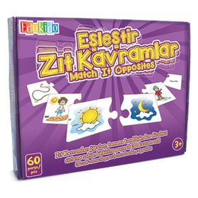 Edukido Rakamlar Zıt Kavramlar EDU-1012 Mukavva Puzzle