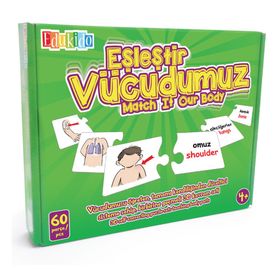 Edukido Vücudumuz EDU-1008 Mukavva Puzzle