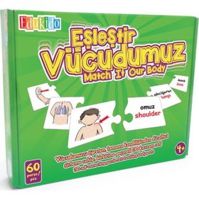 Edukido Vücudumuz EDU-1008 Mukavva Puzzle