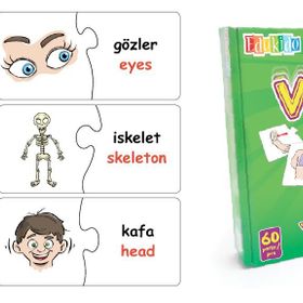 Edukido Vücudumuz EDU-1008 Mukavva Puzzle
