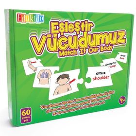 Edukido Vücudumuz EDU-1008 Mukavva Puzzle