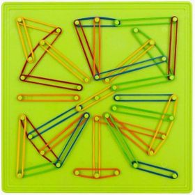 Edutoys 18 x 18 cm Plastik Geometri Tahtası