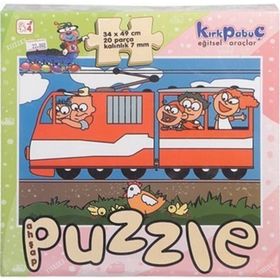 Edutoys 20 Parça Tren Taşıtlar Puzzle