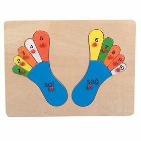 Edutoys 22x30x1 cm 12 Parça Ayak Puzzle
