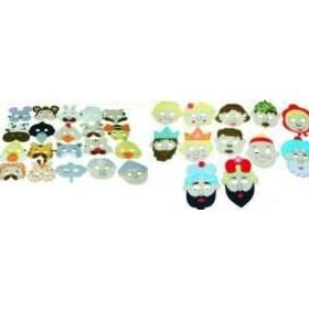 Edutoys 32'li Set İnsan ve Hayvan Figürlü Maskeler