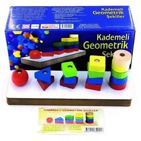 Edutoys Ahşap Kademeli Geometrik Şekiller