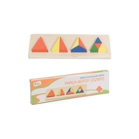 Edutoys Ahşap Renkli Parça Bütün Üçgen