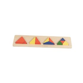 Edutoys Ahşap Renkli Parça Bütün Üçgen