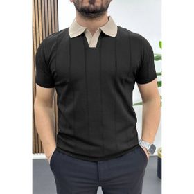Edwox Siyah EDW463 erkek Yaka Detaylı Tişört