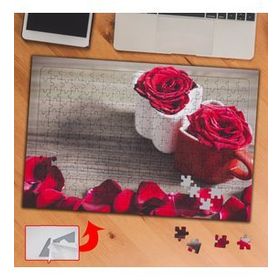 EF27A Güllü Masa Ve Bardaklar 240 Parça Puzzle Yapboz Tablo