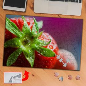 EF774 Yıkanmış Çilek Meyve 240 Parça Puzzle Yapboz Tablo