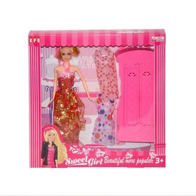 Efe 221 G-M Sweet Girl Gardolap/Market Arabalı Bebek Oyun Seti